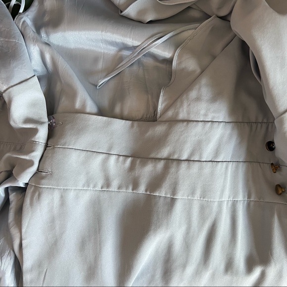 🏷SOLD Anthropologie Dusty Blue Ruffle Wrap Dress - Picture 10 of 12